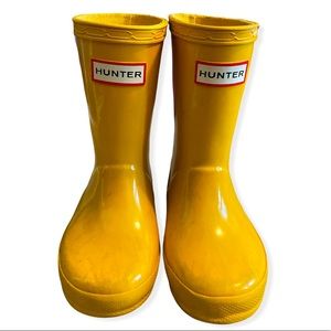 Hunter Kids Yellow Boots Wellies